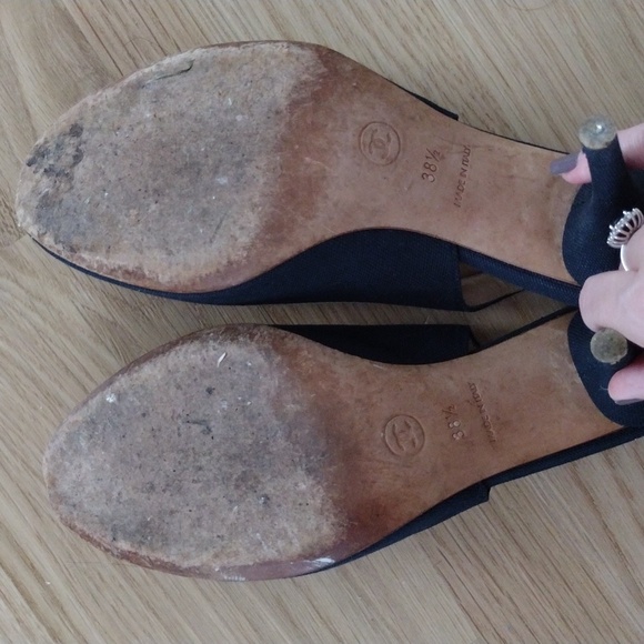 Chanel Camellia flower peeptoe slingbacks - Picture 5 of 6